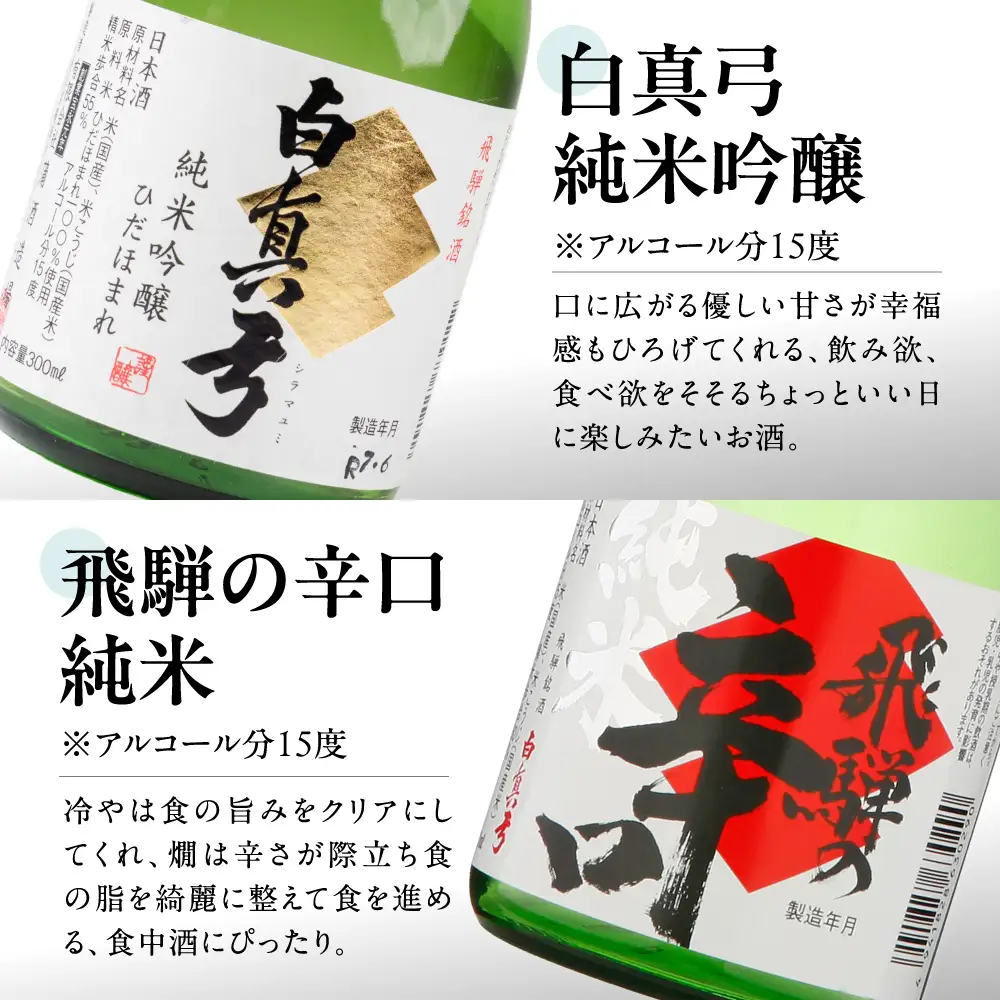白真弓 極上酒 飲み比べ セット 日本酒 蒲酒造場