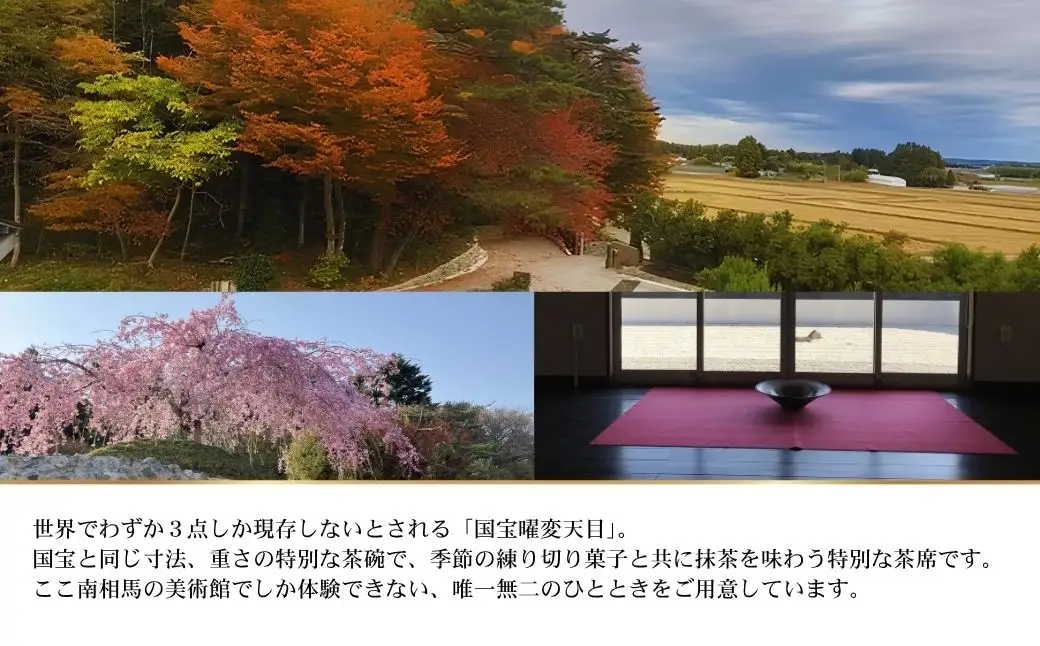 曜変天目 枯山水美術館 入館ペアチケット 抹茶付｜体験 伝統工芸 観光 南相馬