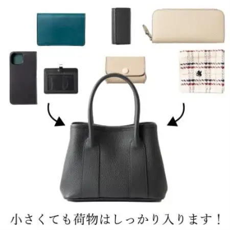 HEDGE 身軽に使えるミニトートバッグ　ティエ[SSサイズ] シュリンク型押し牛革【配送不可地域：沖縄県】【1736915】