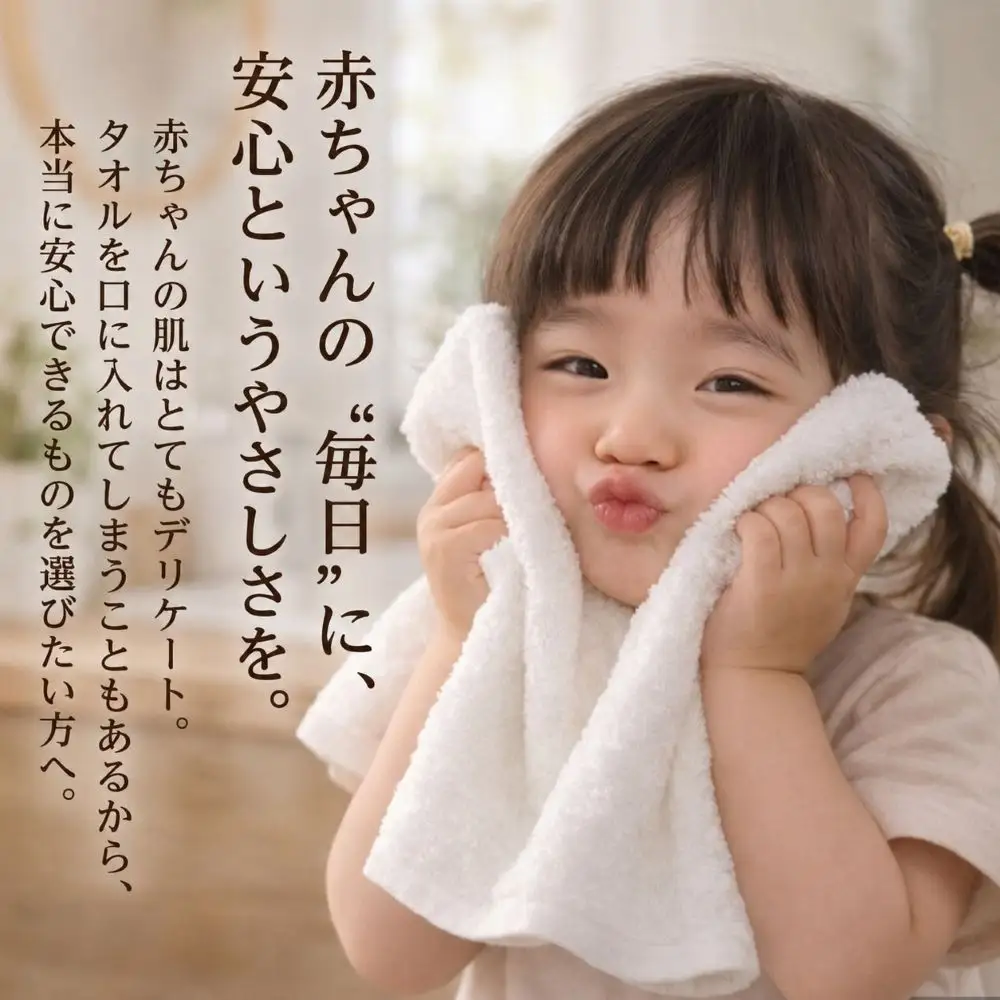 赤ちゃんにも安心 自然由来のやさしい速乾デイリータオル フェイスタオル20枚組