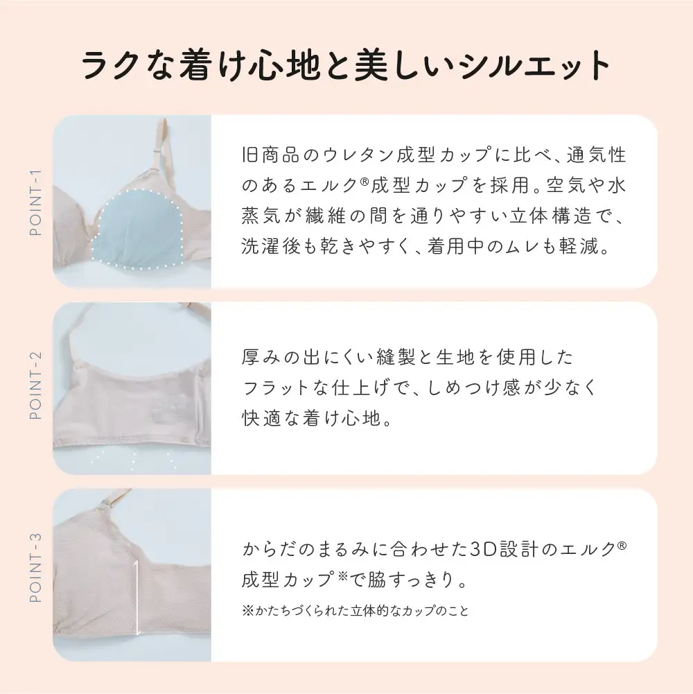 リニューアル【ウンナナクール】364ブラ シンプル＜Mサイズ＞ブラック1枚｜京都 ワコール インナーブランド ラクときれいを叶えるノンワイヤーブラジャー 人気