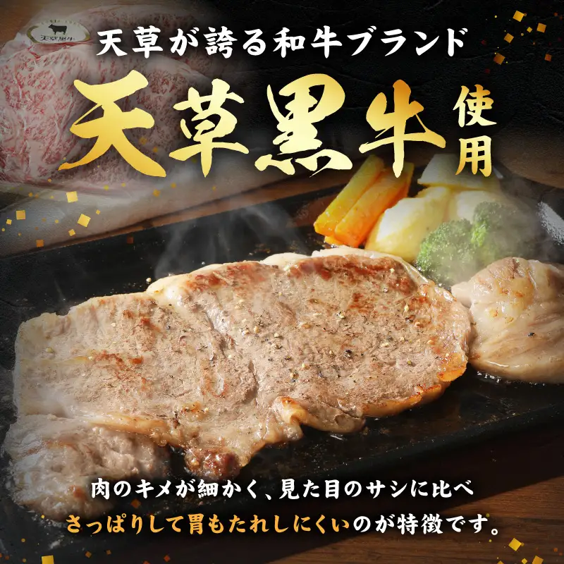 S074-013-T03_【定期便3回】天草黒牛 サーロイン ステーキ 2枚入 約500g 黒毛和牛 A4～5等級