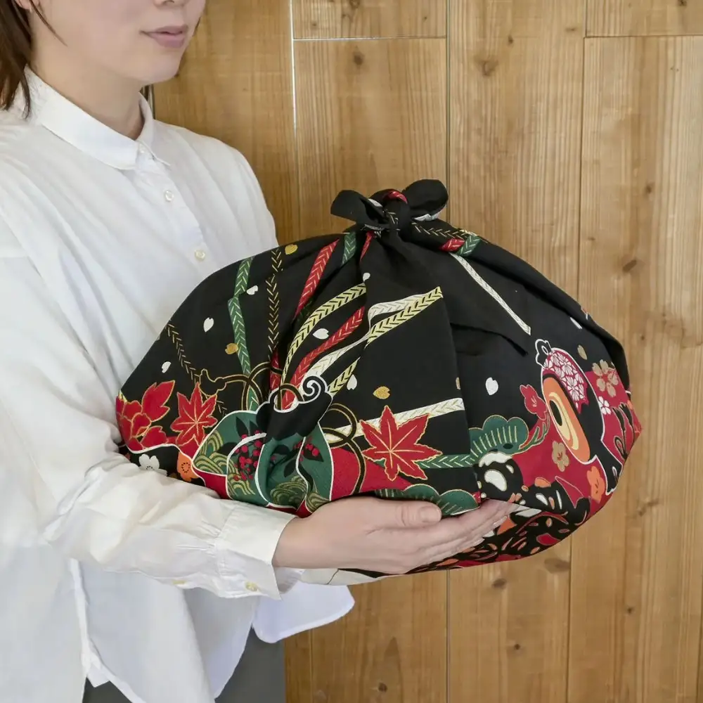 【三陽商事】綿大判ふろしき 薬玉｜京都 風呂敷 吉祥文様 結ぶだけでバッグに早変わり エコバッグ
