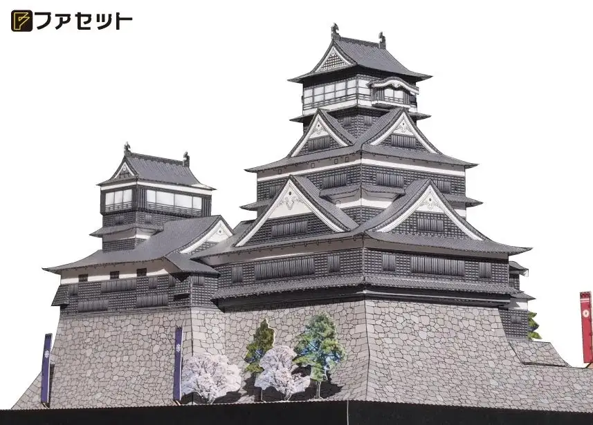 1256 熊本城ペーパークラフト
