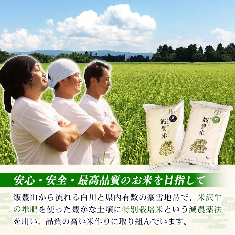 【R7年産米】はえぬき 白米 10㎏(5㎏×2) - 米 ごはん 山形県 飯豊町