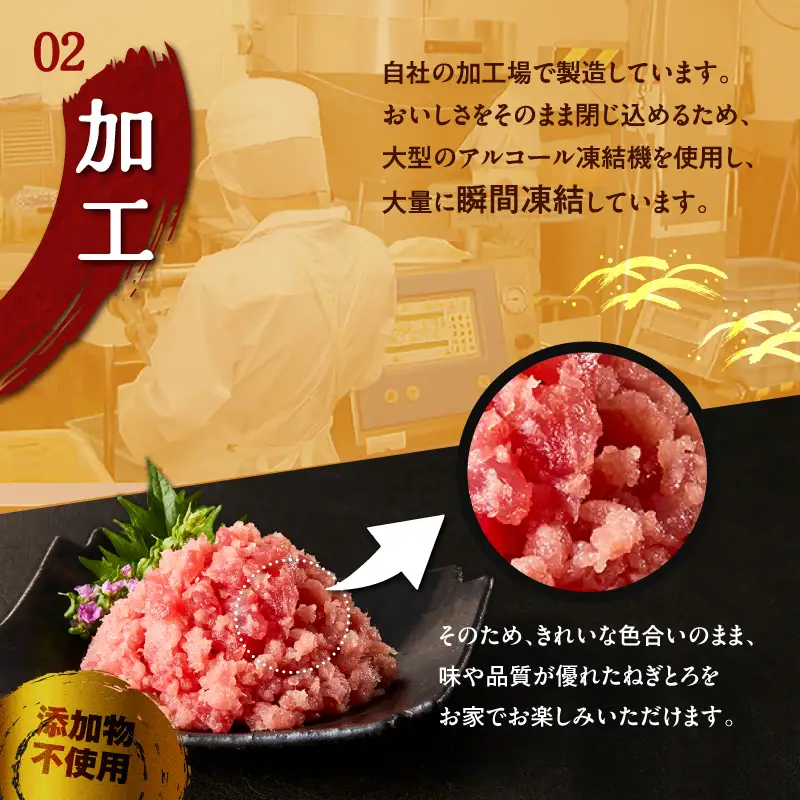 本格派 ねぎとろ 100g×10パック（1kg）セット M024-008-02 ネギトロ まぐろ
