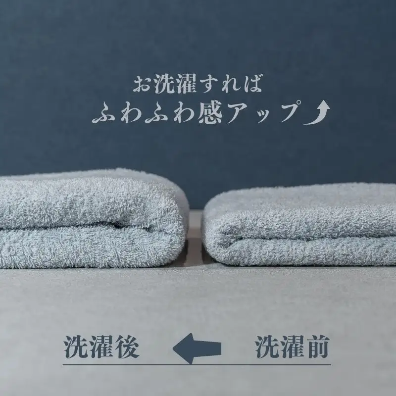 スーピマフェイスタオル 8枚（グレー）