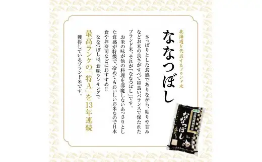 【令和7年産】 ななつぼし （ 白米 ） 5kg×2袋 合計10kg お米 米 こめ コメ 精白米 精米 ブランド米 特A 特Aランク 単一原料米 ごはん ご飯 ライス 産地直送 米どころ 北海道産 国産 北海道 鷹栖町 