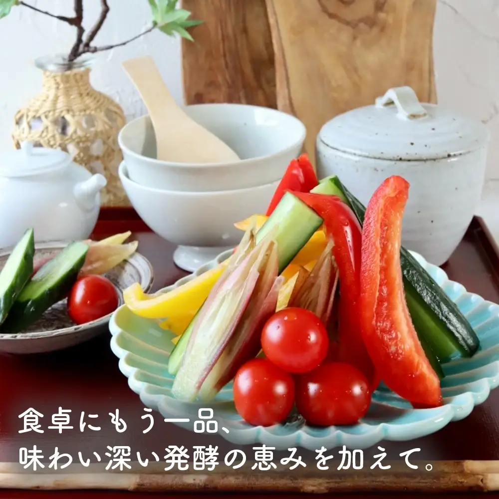 【コラボC】発酵ぬかどこ1kg×2＆夏の有機野菜3～4品 No.618