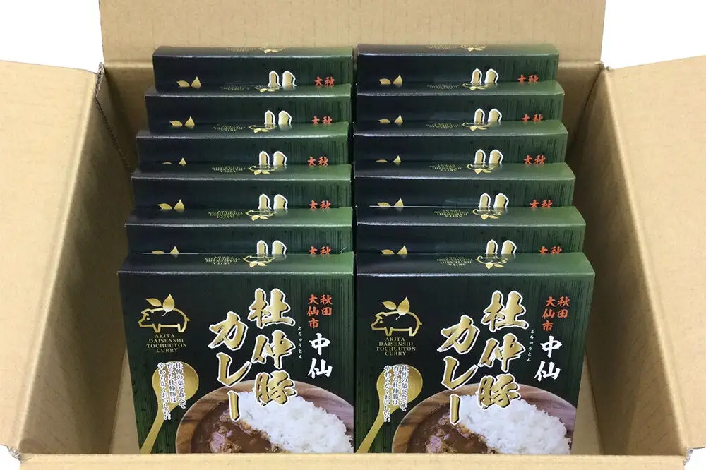 カレー 中仙の杜仲豚カレー 中辛 12食 セット 物産中仙 秋田県 大仙市