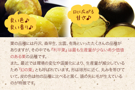 【先行予約】利平栗  約2kg(3L-2Lサイズ)　《2026年9月上旬-10月上旬出荷》