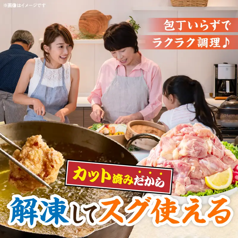 数量限定 宮崎県産 若鶏もも肉 切身 250g×12袋 計3kg_BDV3-26