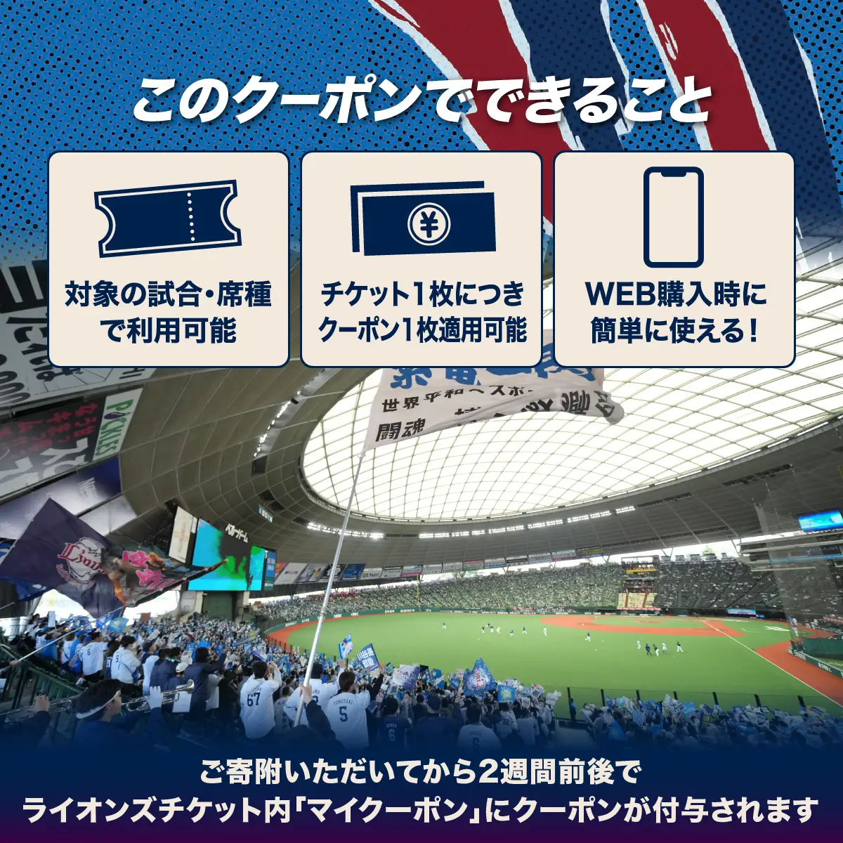 埼玉西武ライオンズ 野球観戦チケット 割引クーポン 3,000円分 | 野球 埼玉西武ライオンズ