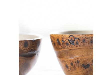 京都長岡京産 根竹の盃 2個セット [1642]