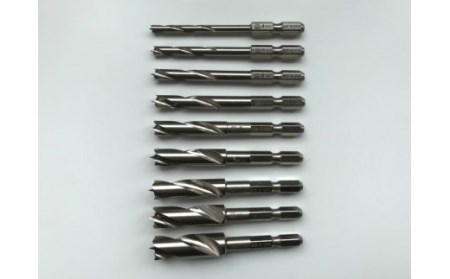 【竹灯りスターティングキット】竹用ドリル9本＋ドリルロールバッグminiセット