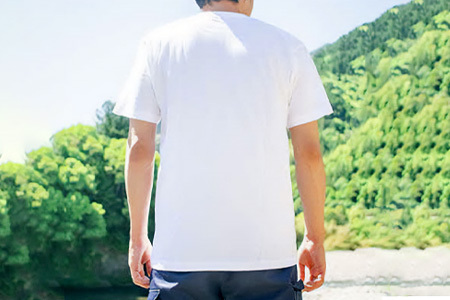 Wood HeadオリジナルロゴTシャツ Lサイズ WH-10-3│徳島 那賀 白Tシャツ Tシャツ 半袖シャツ 半袖 ロゴ おしゃれ おみやげ お洒落