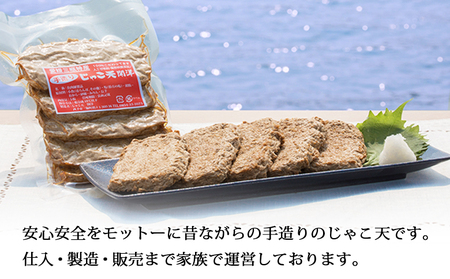 ＜手造り じゃこ天 20枚（5枚入り×4袋）＞ メインディッシュにもなります！ じゃこてん 天ぷら 魚肉 練り物 練り製品 小魚のすり身 珍味 おつまみ おかず お弁当 郷土料理 特産品 開洋 愛媛県 西予市【冷蔵】『1～2か月以内に順次出荷予定』MJK0001