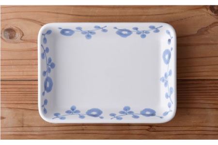【波佐見焼】オーブンウェア 花唐草 長角トレー グラタン皿 食器 皿【光春窯】 [XD07] 波佐見焼