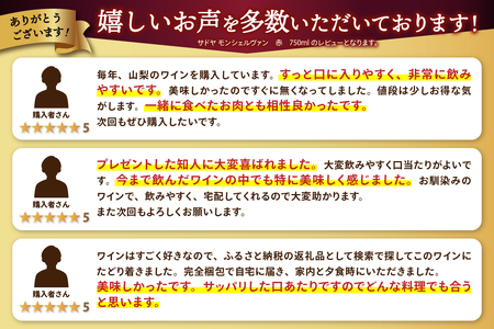 サドヤ モンシェルヴァン　赤　750ml