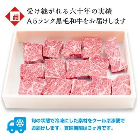 おやま和牛 A5 極 サイコロステーキ 約500g【配送不可地域：離島】【1096947】