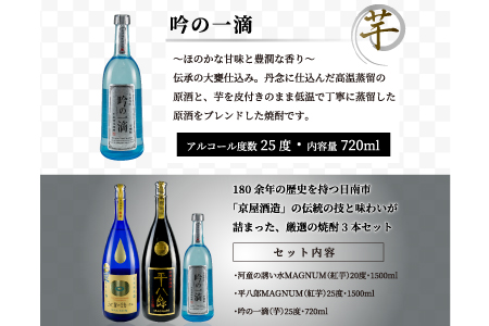 希少 京屋酒造 飲み比べ 本格 芋焼酎 セット 合計3.7L以上 お酒 アルコール 飲料 飲み物 国産 呑み比べ 晩酌 家呑み 宅呑み バラエティ ブレンド ご褒美 お祝い 記念日 おもてなし パーティー お取り寄せ おすそ分け おすすめ 地酒 宮崎県 日南市 送料無料_F38-20