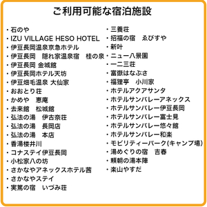 【12,000円分】伊豆の国市宿泊感謝券（1000円×12枚）