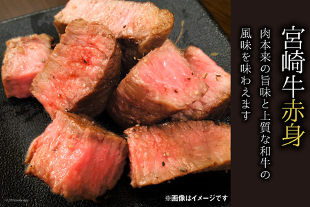 【宮崎牛】 赤身 ステーキ 100g×2 計200g [マルミヤストア 宮崎県 美郷町 31ag0102]