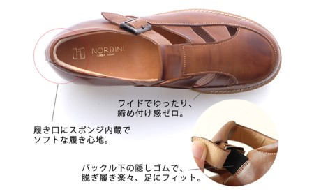 本革 幅広 4E ワイド ビジネスサンダル オフィスサンダル  5.5cmアップ シークレットサンダル No.567 チョコ 雑貨 日用品  BN003 26.5cm