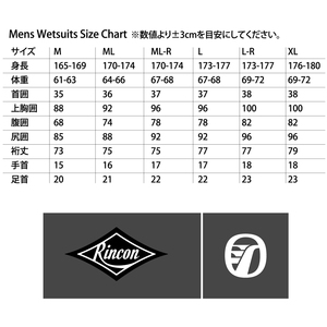 【 ウェットスーツ 】 サーフィン RINCON 5/3mm起毛 XLサイズ スーツ