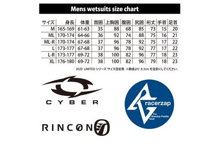 ウェットスーツ CYBER 3/2mm ZEST-LIMITED フルスーツ FALL/WINTER仕様  XLサイズ