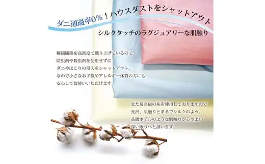 掛け布団カバー  ダブル 【ブルー】 【ダニの通過率０％】防ダニ 190×210ｃｍ 羽毛布団対応 【BE030VC02】