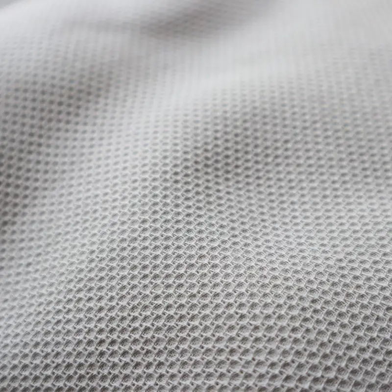 【tissu de coton/ハニカム織】泉州南部織 「ボックス」シングルシーツ＆ピロー（LGY）