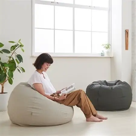 【ハナロロ】 ビーズクッション 大きなスタイリスオニオン170リットル (チャコールグレー)【1205836】