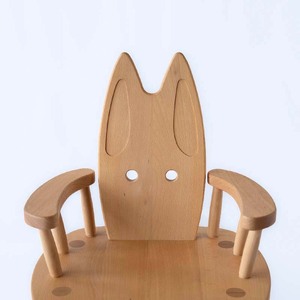 [オークヴィレッジ] ひじつきウサギイス [0975] 家具 国産 オークヴィレッジ   椅子 子供椅子 木製 インテリア リビング ダイニング 子供部屋 カフェ 等 国産材 天然 無垢材 ナチュラル 天然木 ファーストチェア [mt1570]