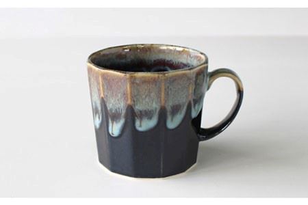 【波佐見焼】ドレイン ペア マグカップ (黒・ピンク) 食器 皿 【石丸陶芸】 [LB50]  波佐見焼