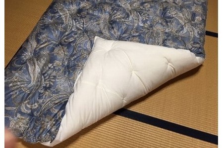 『洋風仕立て・コットン95％』掛け布団＜抗菌・防ダニ＞/シングル・ブルー