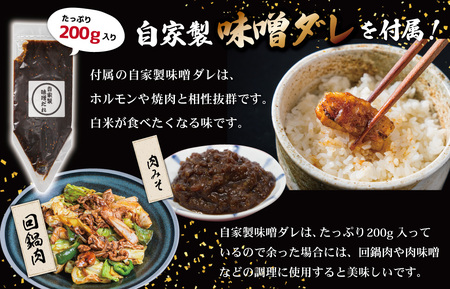 ホルモン 松阪牛 ミックス牛ホルモン500g＋味噌ダレ200g I63