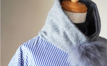 Made in Japan カシミヤティペット（グレー） RF255-NT【ファッション小物・ファッション・カシミヤティペット・カシミヤ】