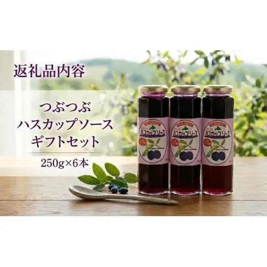 ハスカップソース＜北の大地の恵み＞つぶつぶハスカップ　ギフトセット　250g×6本