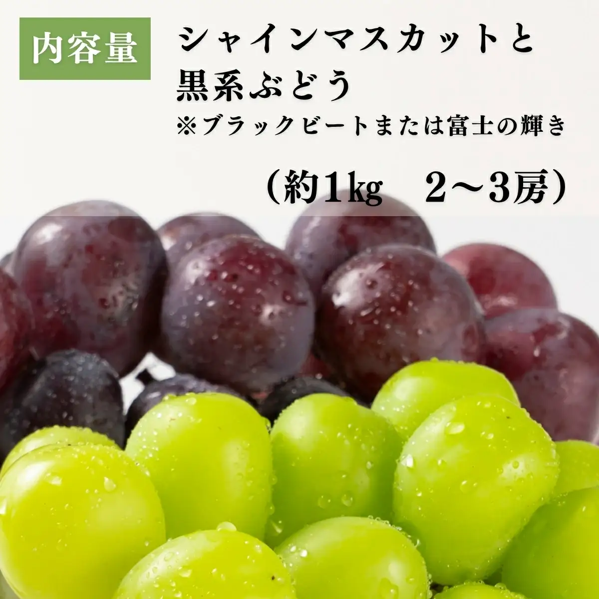 シャインマスカット 黒系ぶどうセット 1kg | シャインマスカット