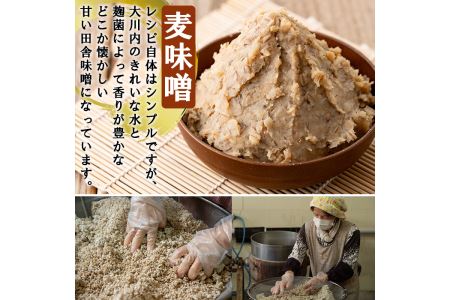 大川内 麦味噌 1kg×3袋 豚味噌 180g×4個 セット 味噌 みそ 【大川内地区コミュニティ協議会】 i345