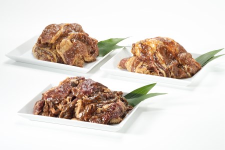 AB237.タレ漬けジャンボ焼肉三種（計１．５キロ）
