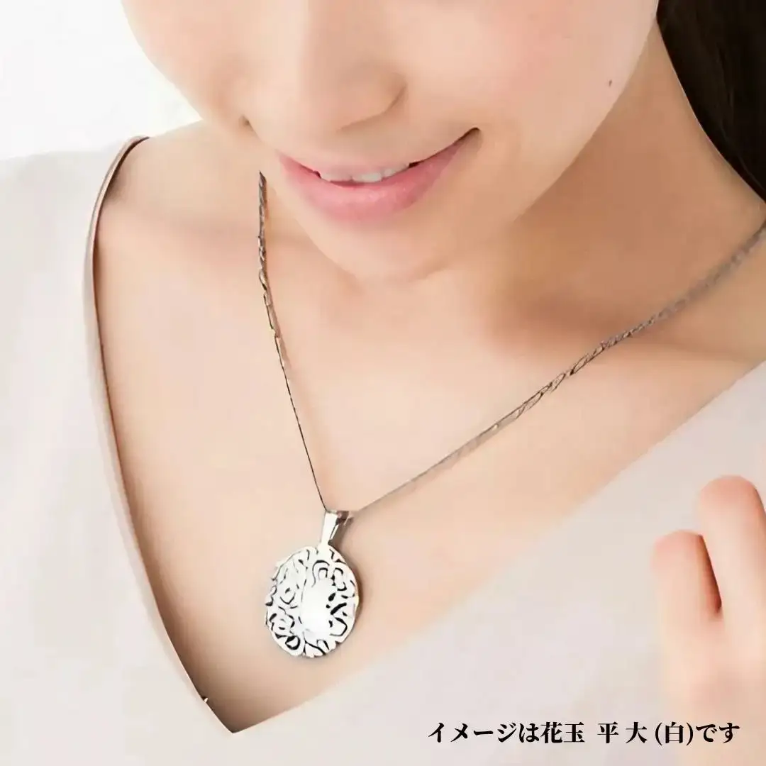 純チタン ネックレス 花玉(ハナダマ) 平 大・黒 チタン [leger（レジエ）]【052P004】