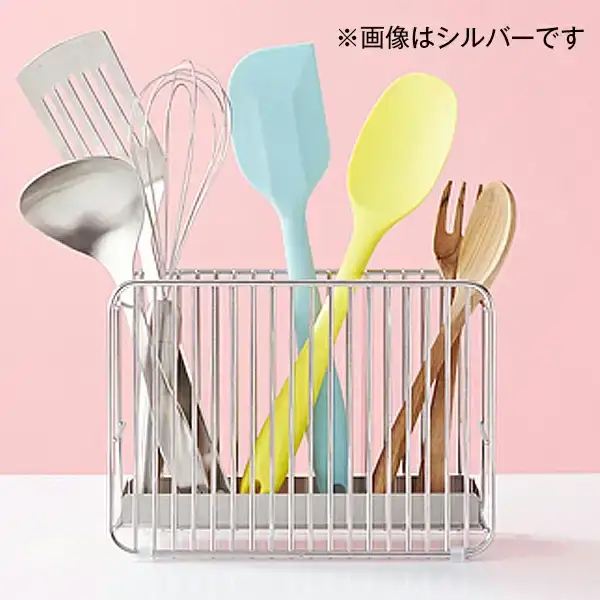 [ハナウタ] おしゃれなステンレス製キッチン用品 ツールスタンドL ローズゴールド 燕三条製 【028P004】