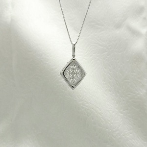 甲府市発 プラチナ ダイヤモンド ペンダント プリンセスカット PT900 1ct [PP-3034PT]