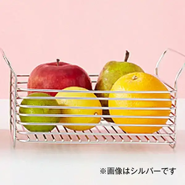 [ハナウタ] おしゃれなステンレス製キッチン用品 キッチンバスケットS ローズゴールド 燕三条製 【024P002】