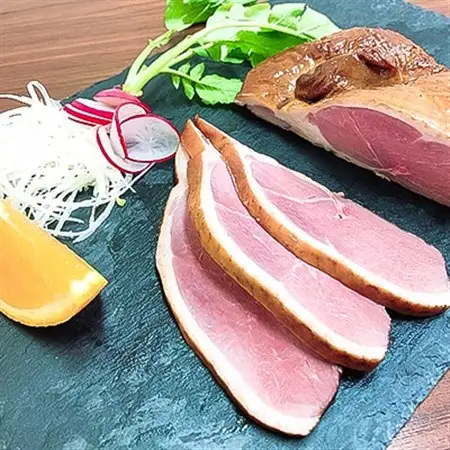 京都府城陽市 京鴨ロース燻製400g(冷凍) おつまみ 晩酌 国産合鴨 ジビエ_肉 鴨肉  かも カモ ダック_【配送不可地域：離島】【1119943】