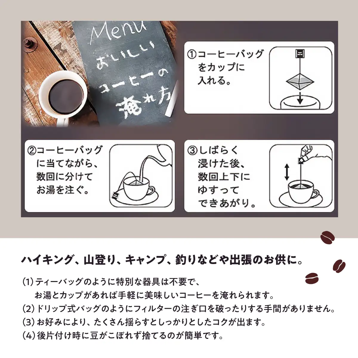 天覧山珈琲コーヒーバッグセット コーヒー粉 HNNI001