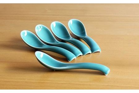 【白山陶器】【5人分の食器】丼とレンゲ10ピースセット 青磁 どんぶり  食器 皿 【波佐見焼】 [TA61] 波佐見焼
