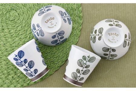 【波佐見焼】ミント くらわんか 茶碗 カップ 各2色 計4点セット 食器 皿 【新生和】 [DE01] 波佐見焼